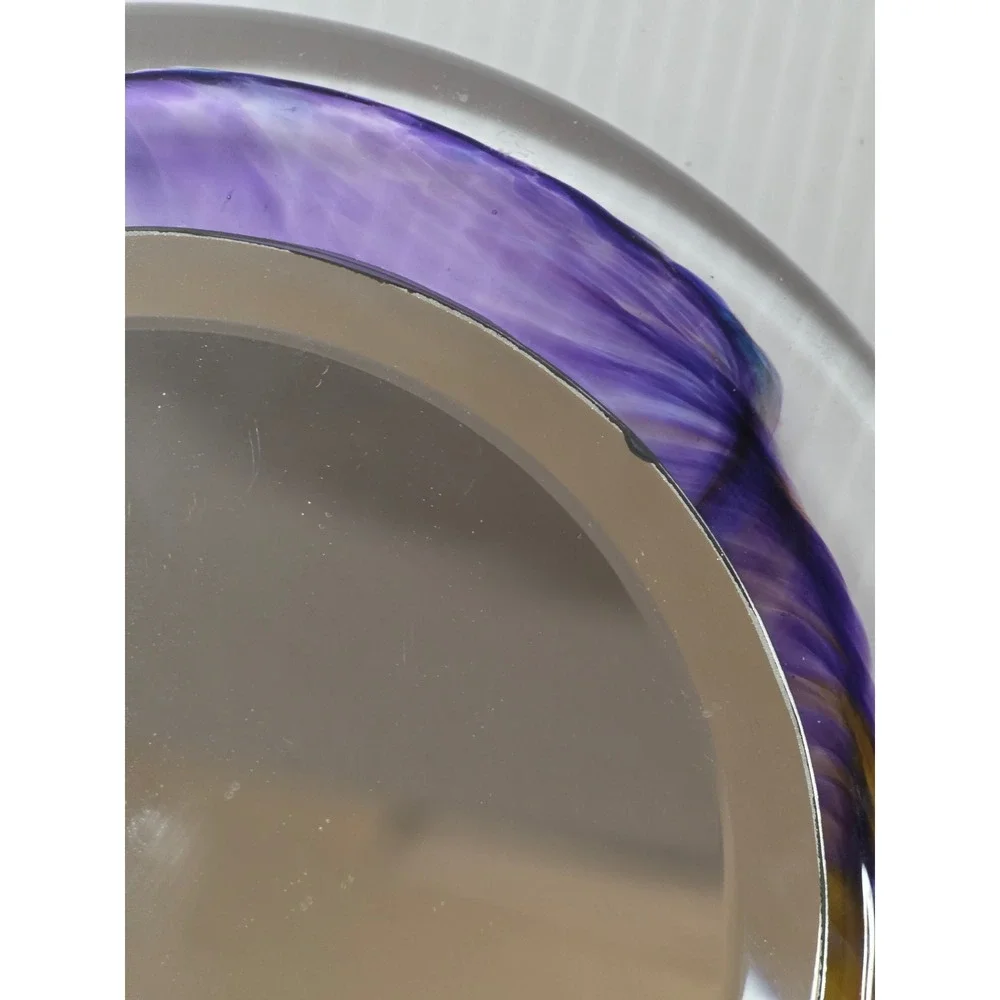 Kurt Carlson Art Glass‎ Magic Mirror Signed 2000 Carlson Glassworks Purple
